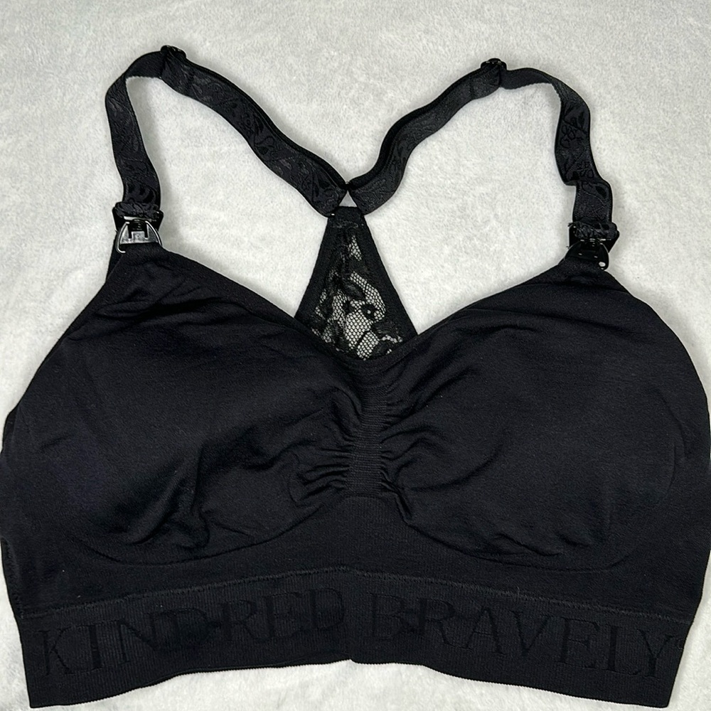 Kindred Bravely Black Maternity Postpartum Nursing Bra Medium+
